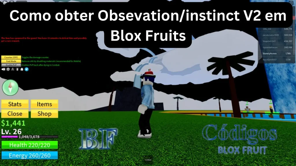Seu nível de habilidade do Blox Fruits